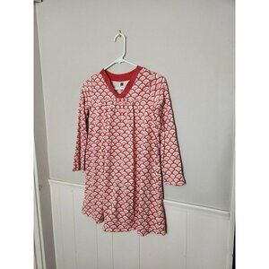 TEA Red Long Sleeve Dress